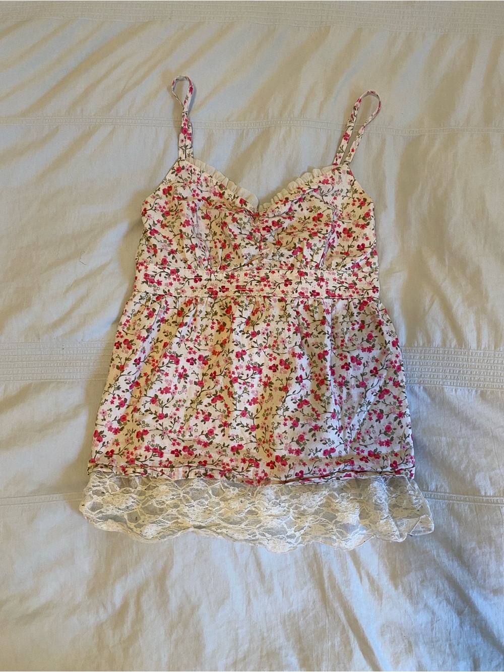 Y2K floral babydoll top
